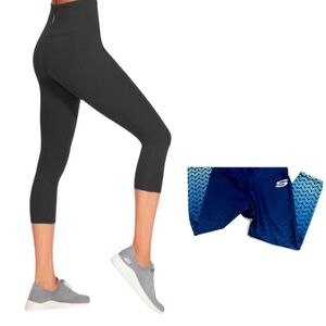 Skechers Black & Blue Workout Leggings